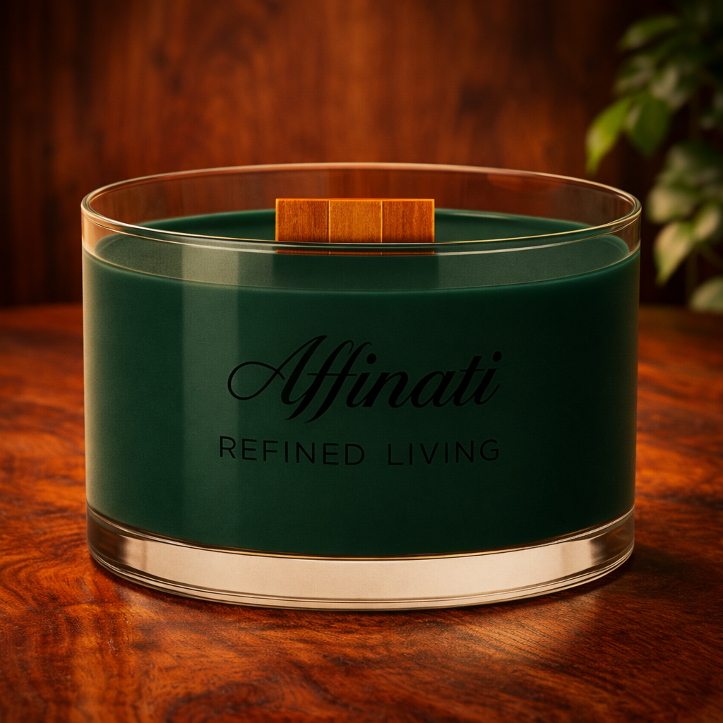 Applewood Luxe Lumânare cu fitil din lemn – Lux 13 oz amestec de soia | Affinati