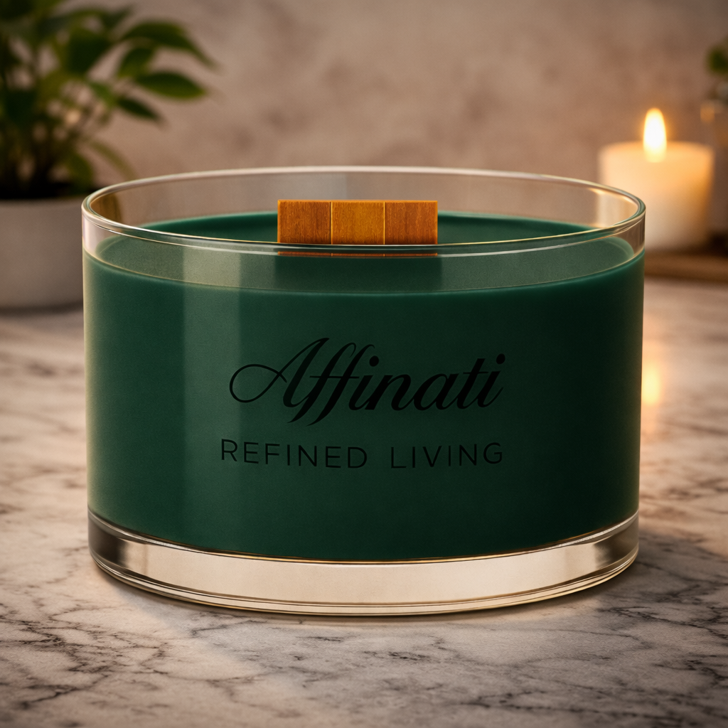 Applewood Luxe Lumânare cu fitil din lemn – Lux 13 oz amestec de soia | Affinati