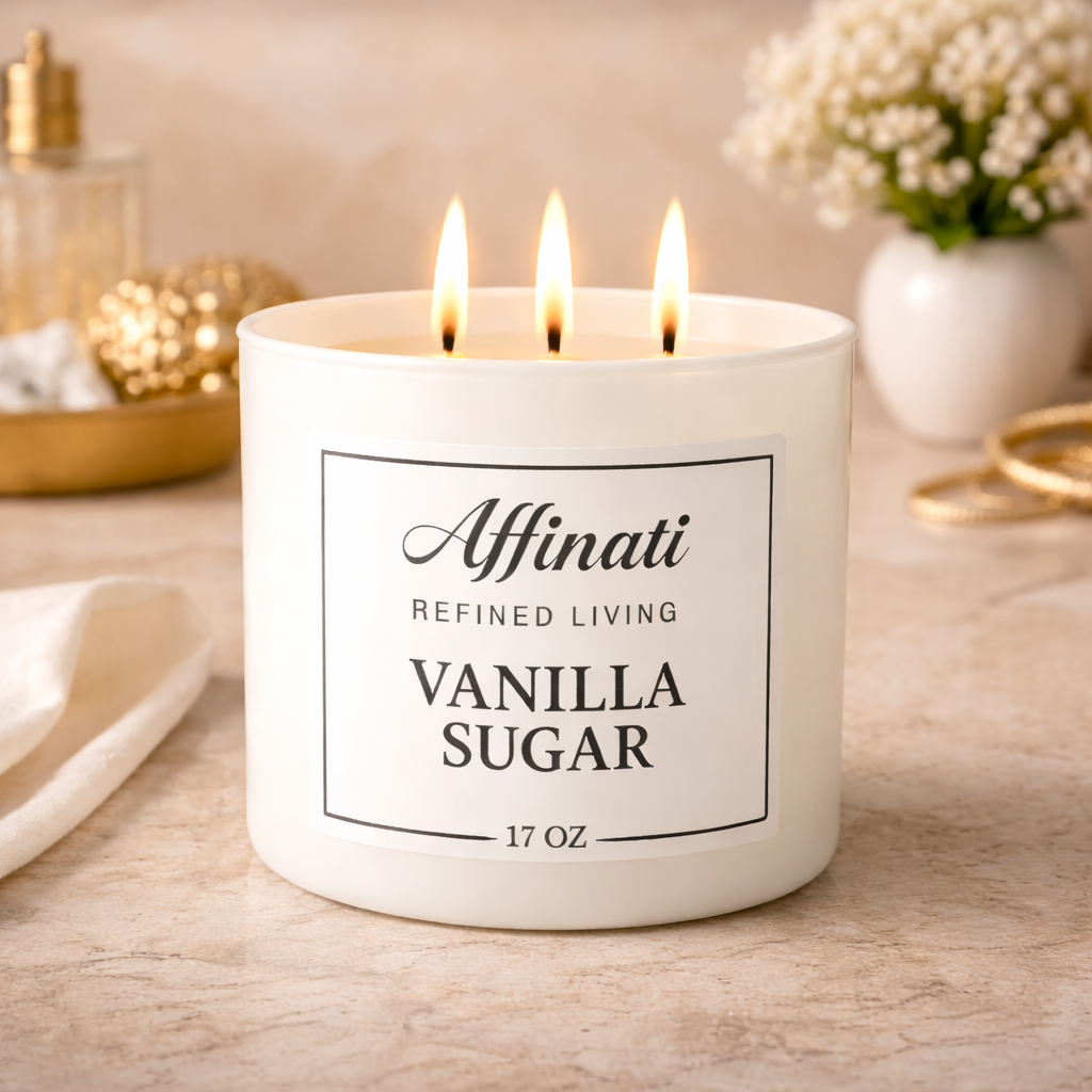 Świeca Waniliowy Cukier z 3 Knotami