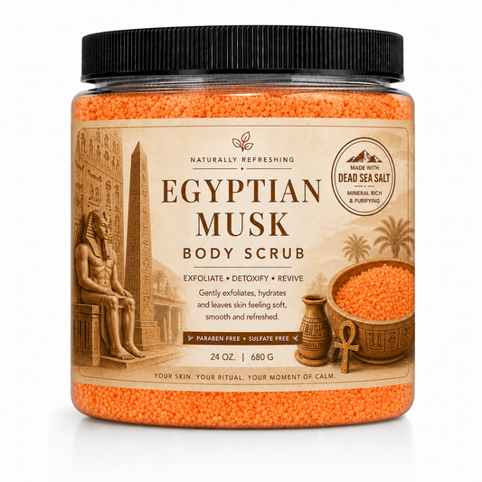 Egyptian Musk Body Scrub 24 oz | Dead Sea Salt