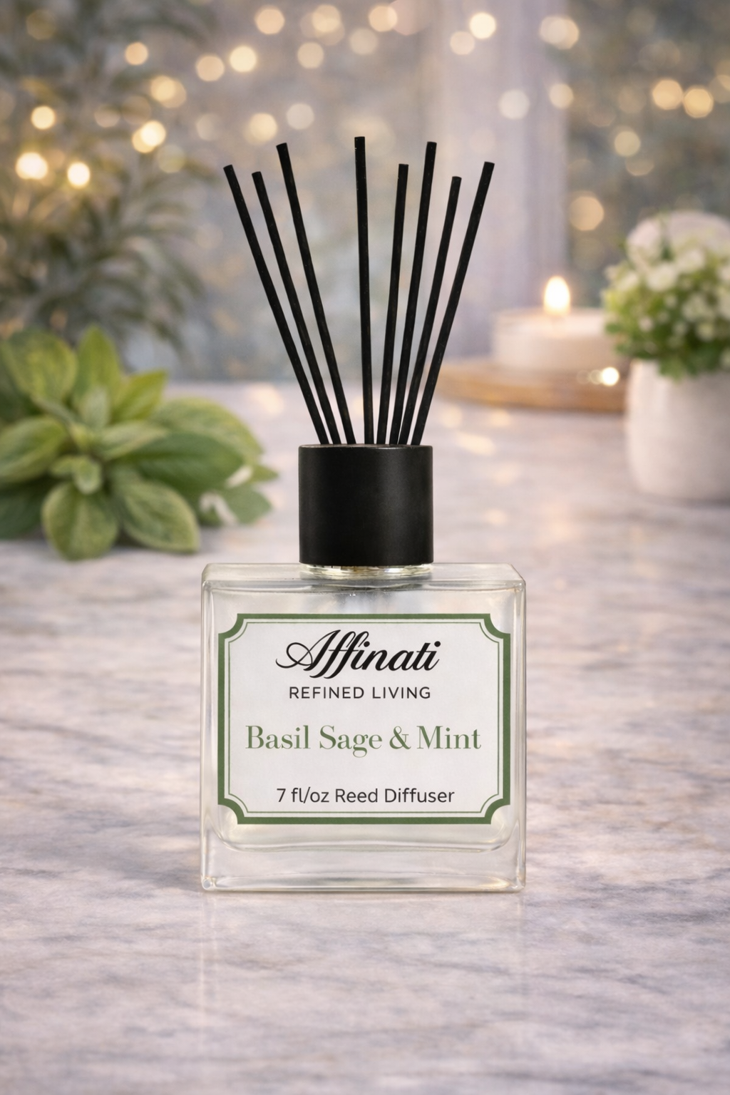 Basil Sage & Mint Reed Diffuser - Affinati
