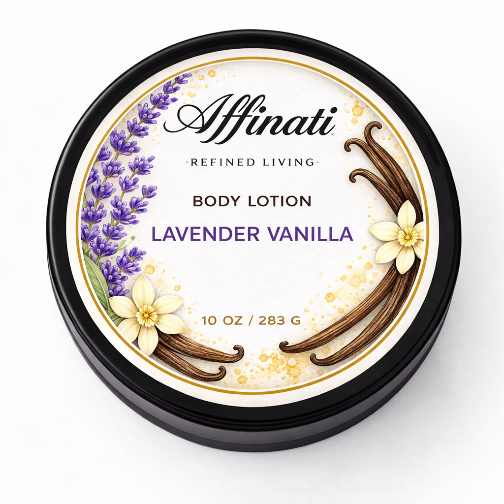 Lavender Vanilla Body Lotion – Hydrating Moisturizer (10 OZ) - Affinati