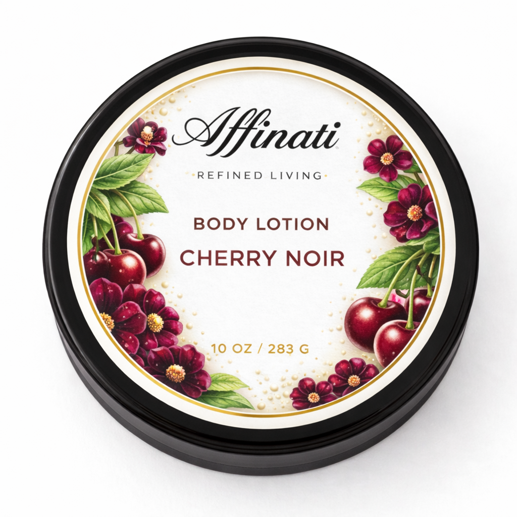 Cherry Noir Body Lotion – Hydrating Moisturizer (10 OZ) – Affinati