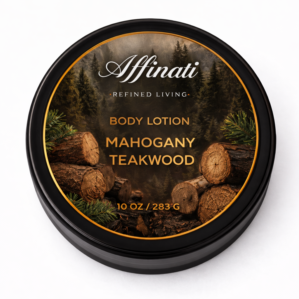 Mahogany Teakwood Body Lotion – Hydrating Moisturizer (10 OZ) - Affinati
