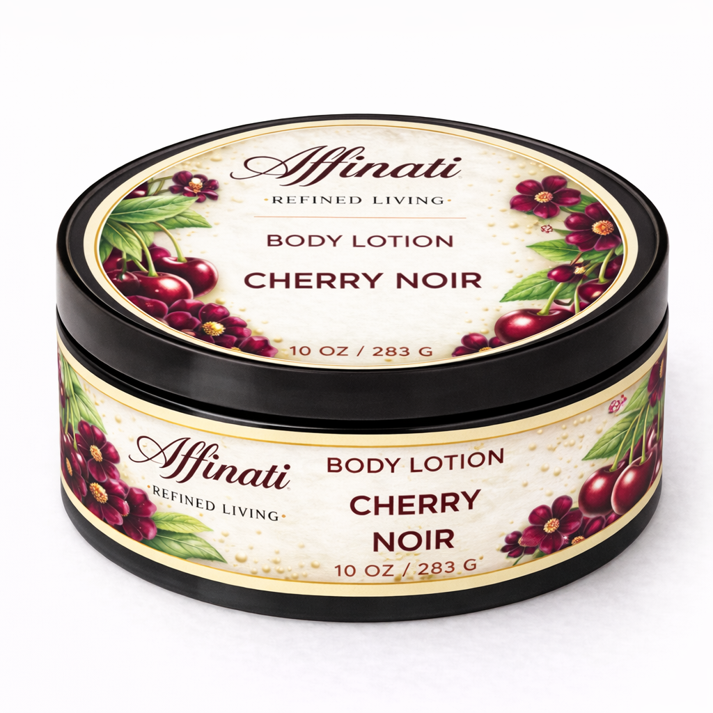 Cherry Noir Body Lotion – Hydrating Moisturizer (10 OZ) – Affinati