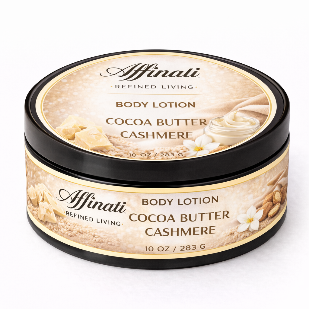 Cocoa Butter Cashmere Body Lotion – Hydrating Moisturizer (10 OZ) - Affinati