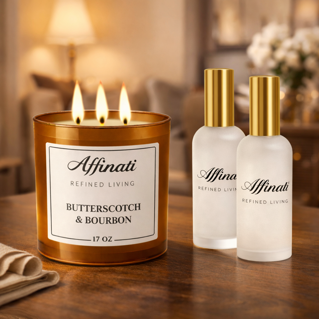 Honning Lavendel Lys & Romspray Pakke | Beroligende Sterk Duft