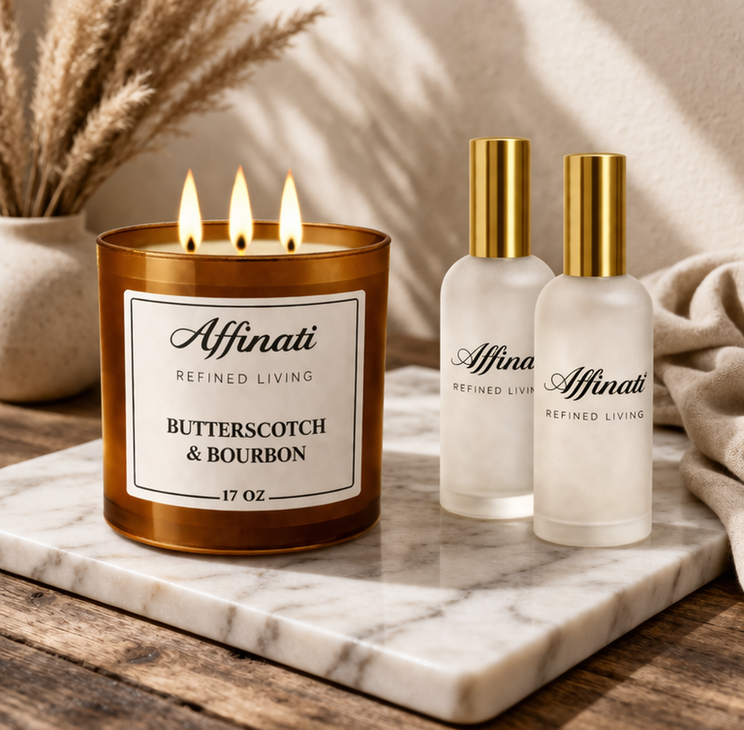 Honning Lavendel Lys & Romspray Pakke | Beroligende Sterk Duft