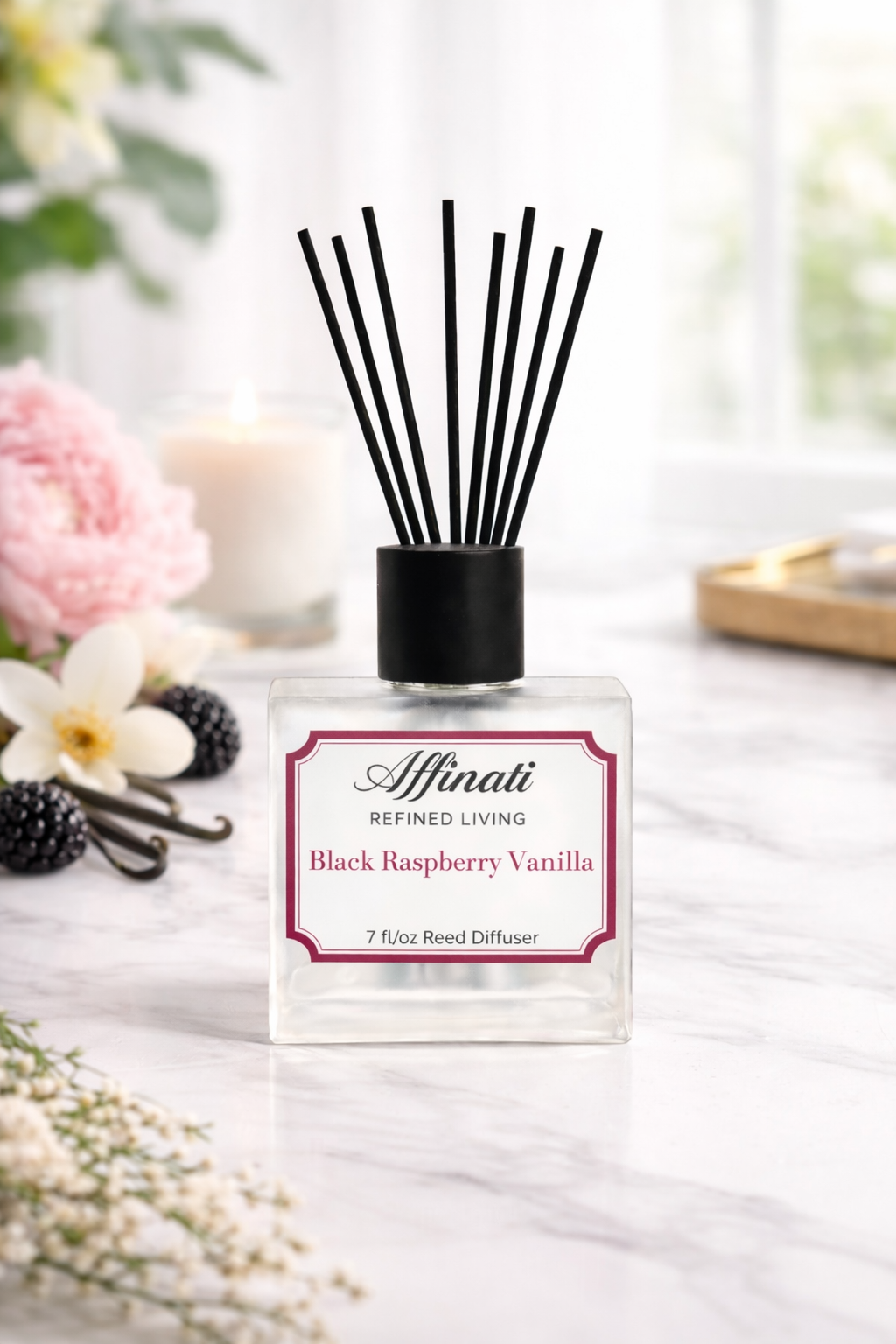 Black Raspberry Vanilla Reed Diffuser - Affinati
