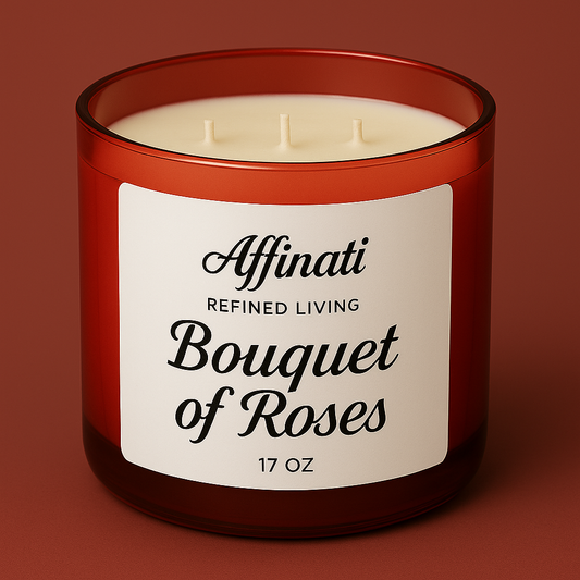3-Wick Bouquet of Roses Candle