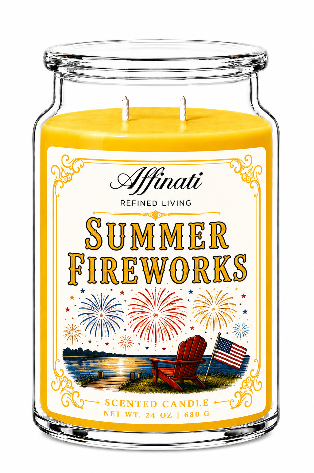 Summer Fireworks 24 oz Candle – Timeless Collection Double Wick Candle