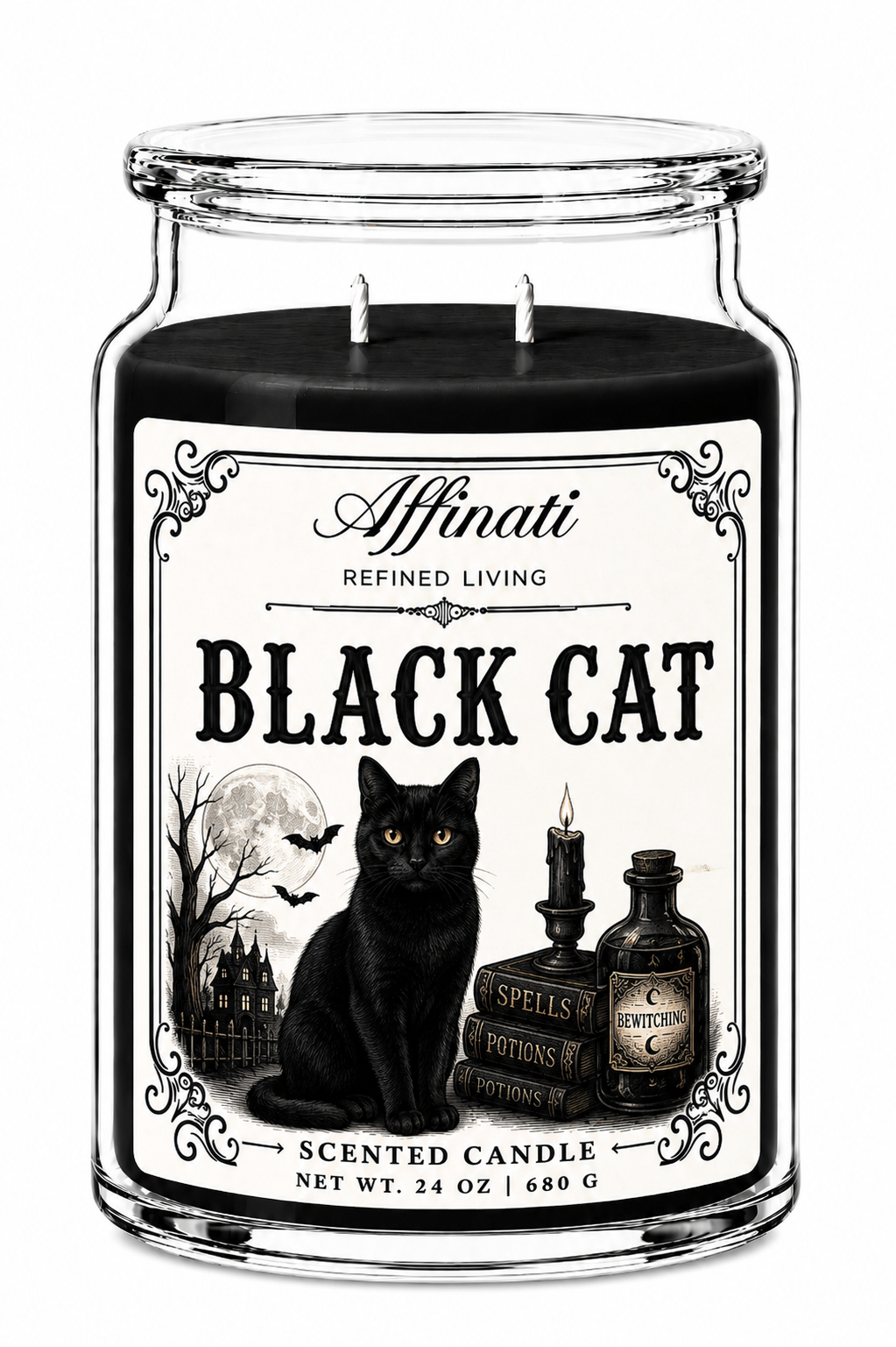 Black Cat 24 oz Candle – Timeless Collection Double Wick Candle