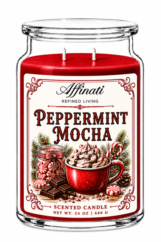 Peppermint Mocha 24 oz Candle – Timeless Collection Double Wick Candle