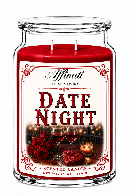 Date Night 24 oz Kaars – Tijdloze Collectie Dubbele Lont Kaars