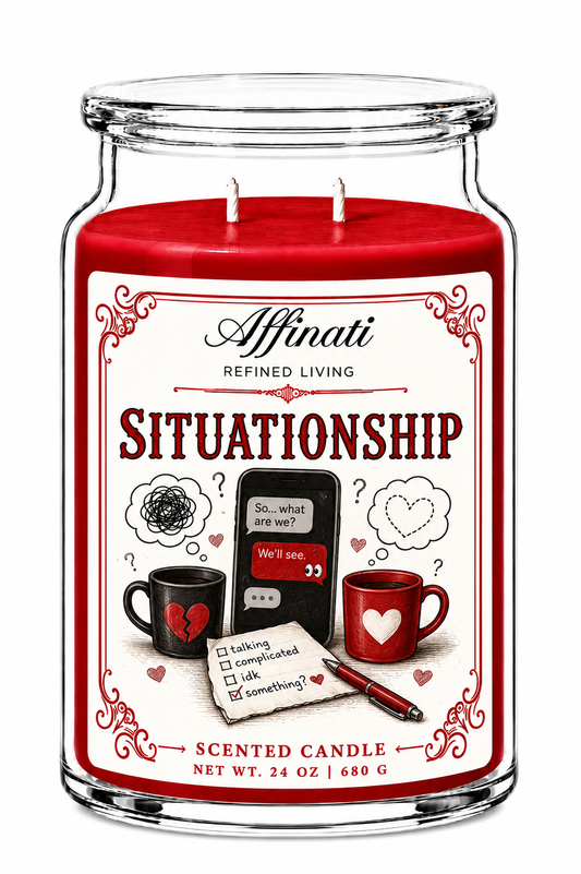Situationship 24 oz Kaars – Tijdloze Collectie Dubbele Lont Kaars