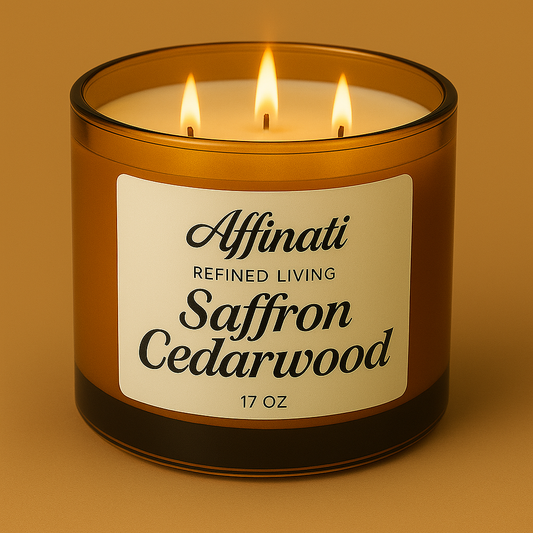3-Wick Saffron Cedarwood Candle