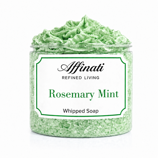 Savon fouetté au romarin et à la menthe - 20 oz