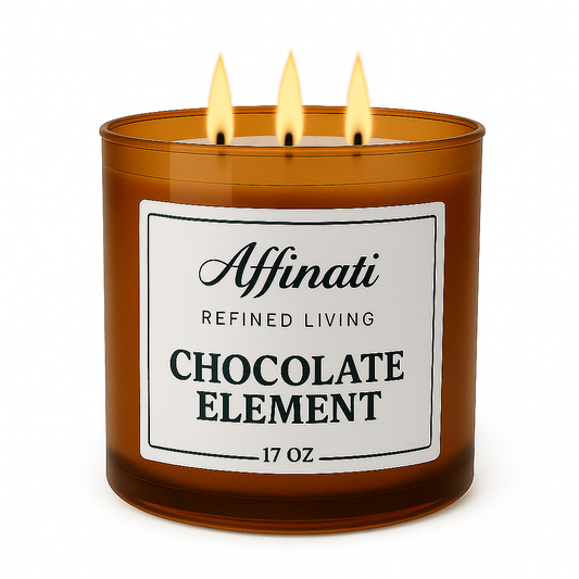 3-Wick Chocolate Element Candle - Affinati