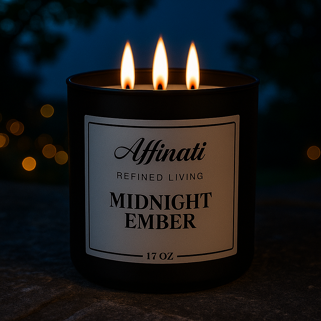 3-Wick Midnight Ember Candle - Affinati
