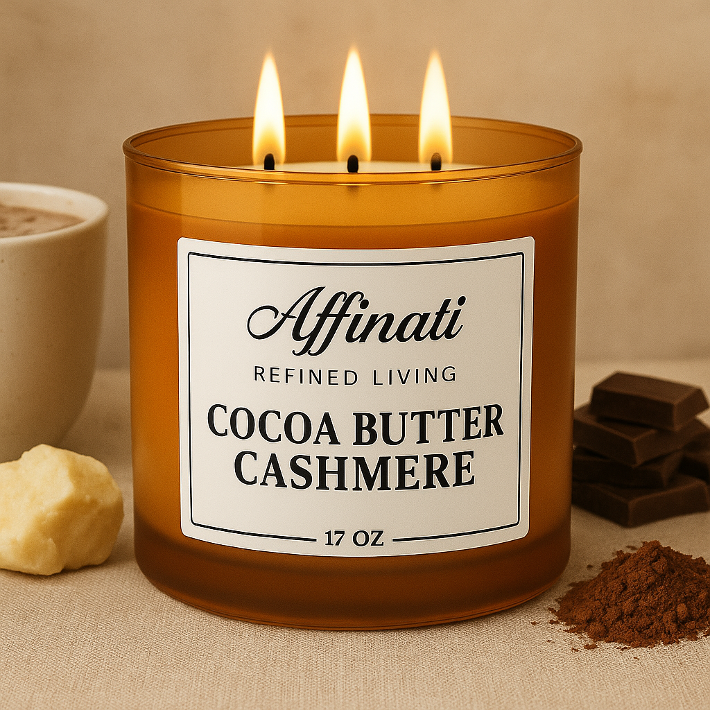 3-Wick Cocoa Butter Cashmere Candle - Affinati