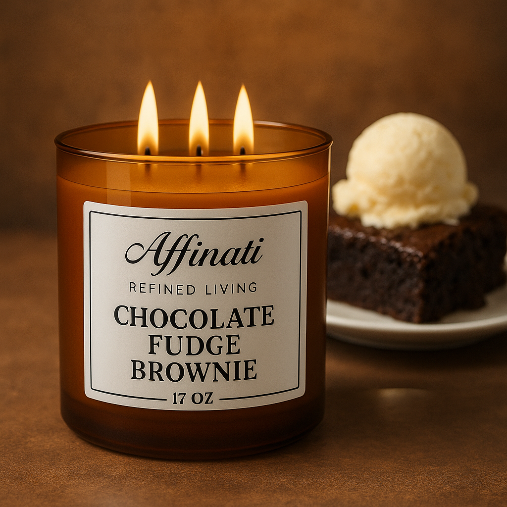 3-Wick Chocolate Fudge Brownie Candle - Affinati