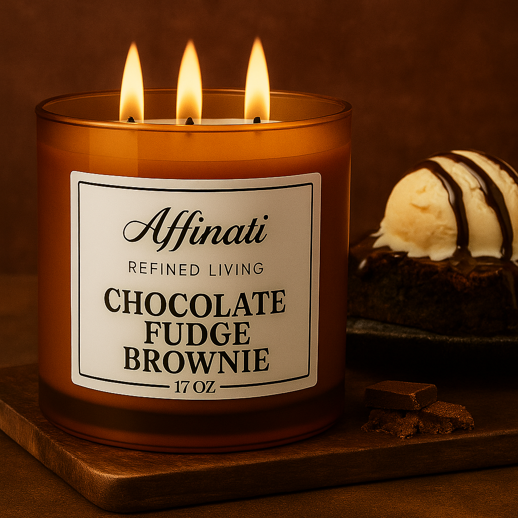 3-Wick Chocolate Fudge Brownie Candle - Affinati