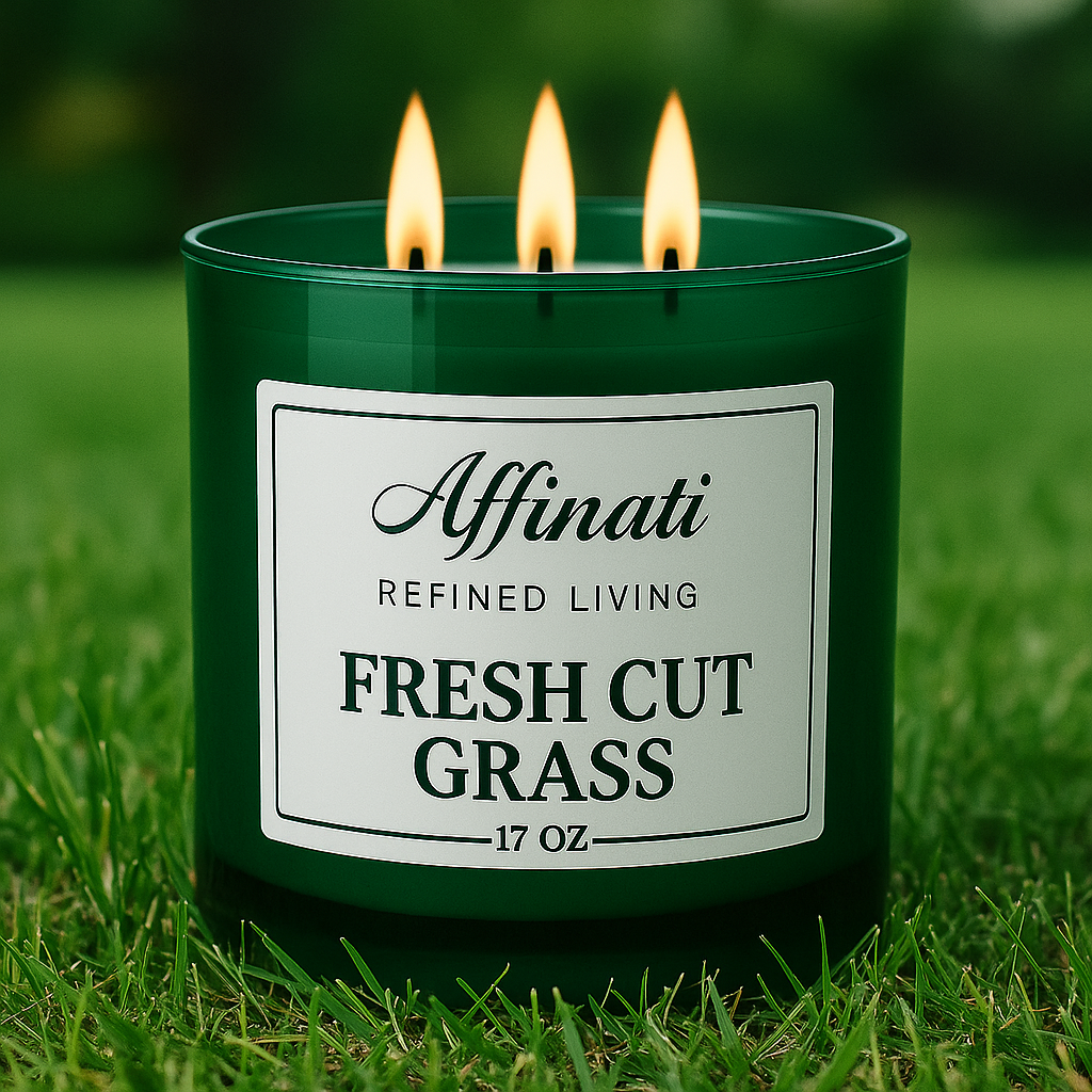 3-Wick Fresh Cut Grass Candle - Affinati