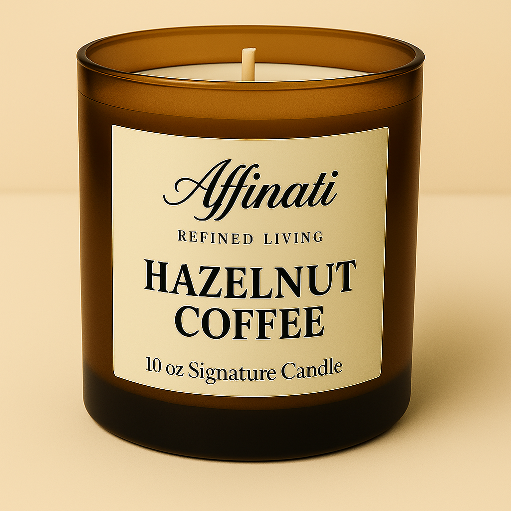 Vela de café y avellana