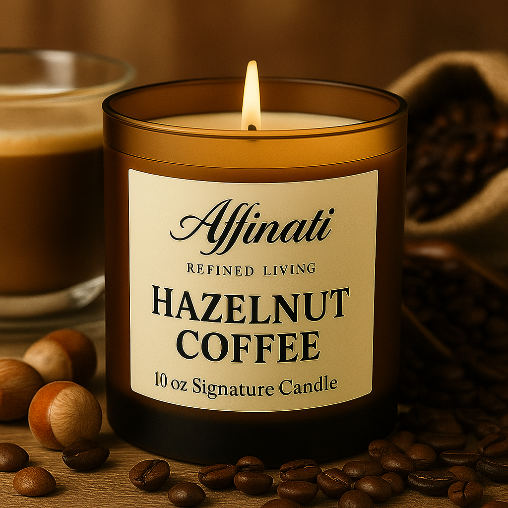 Vela de café y avellana