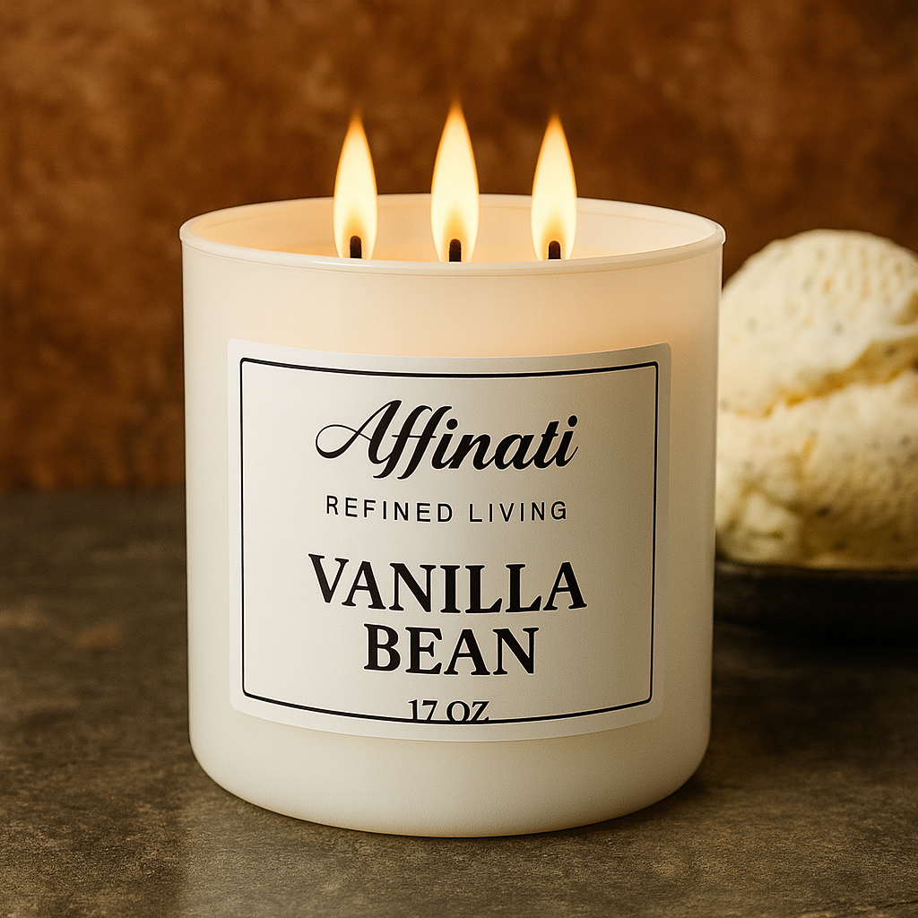 3-Wick Vanilla Bean Candle - Affinati