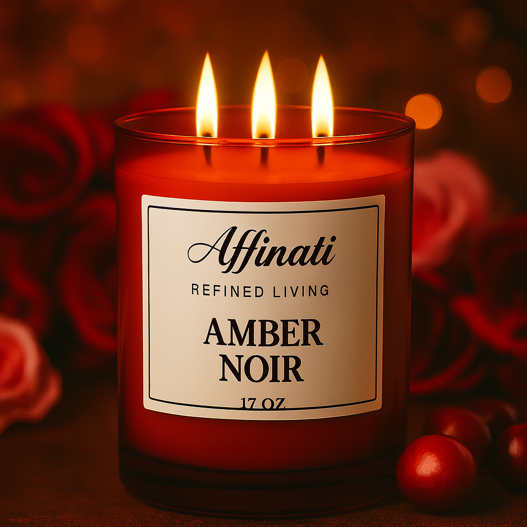 3-Wick Amber Noir Candle - Affinati