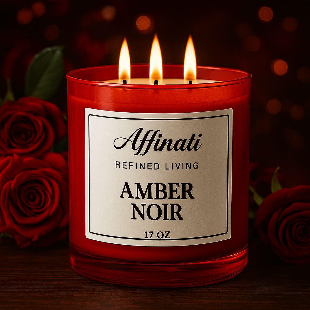 3-Wick Amber Noir Candle - Affinati