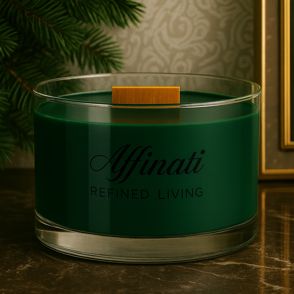 Winter Spruce Wooden Wick Candle – Luxury 15 oz Soy Blend | Affinati - Affinati