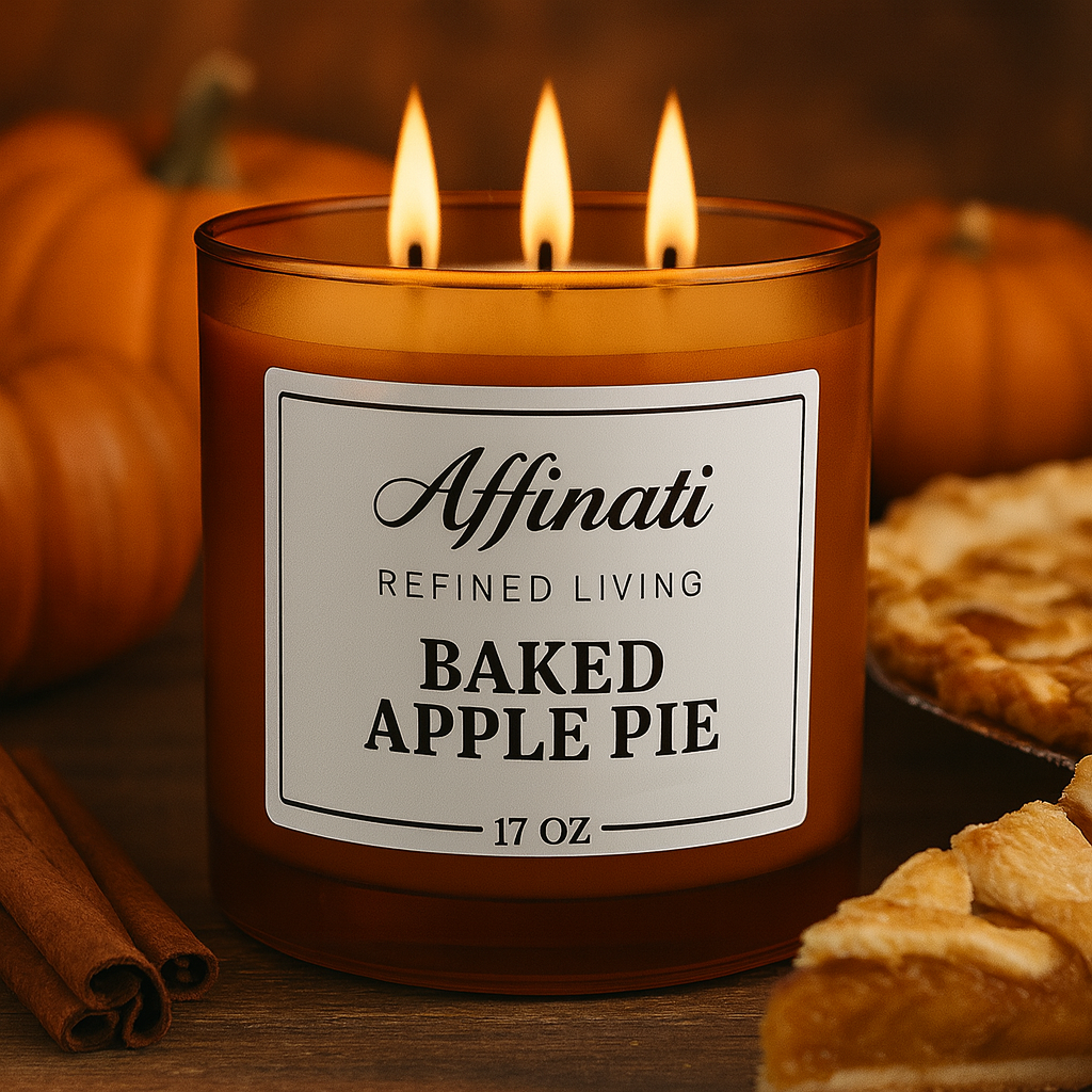 3-Wick Baked Apple Pie Candle - Affinati