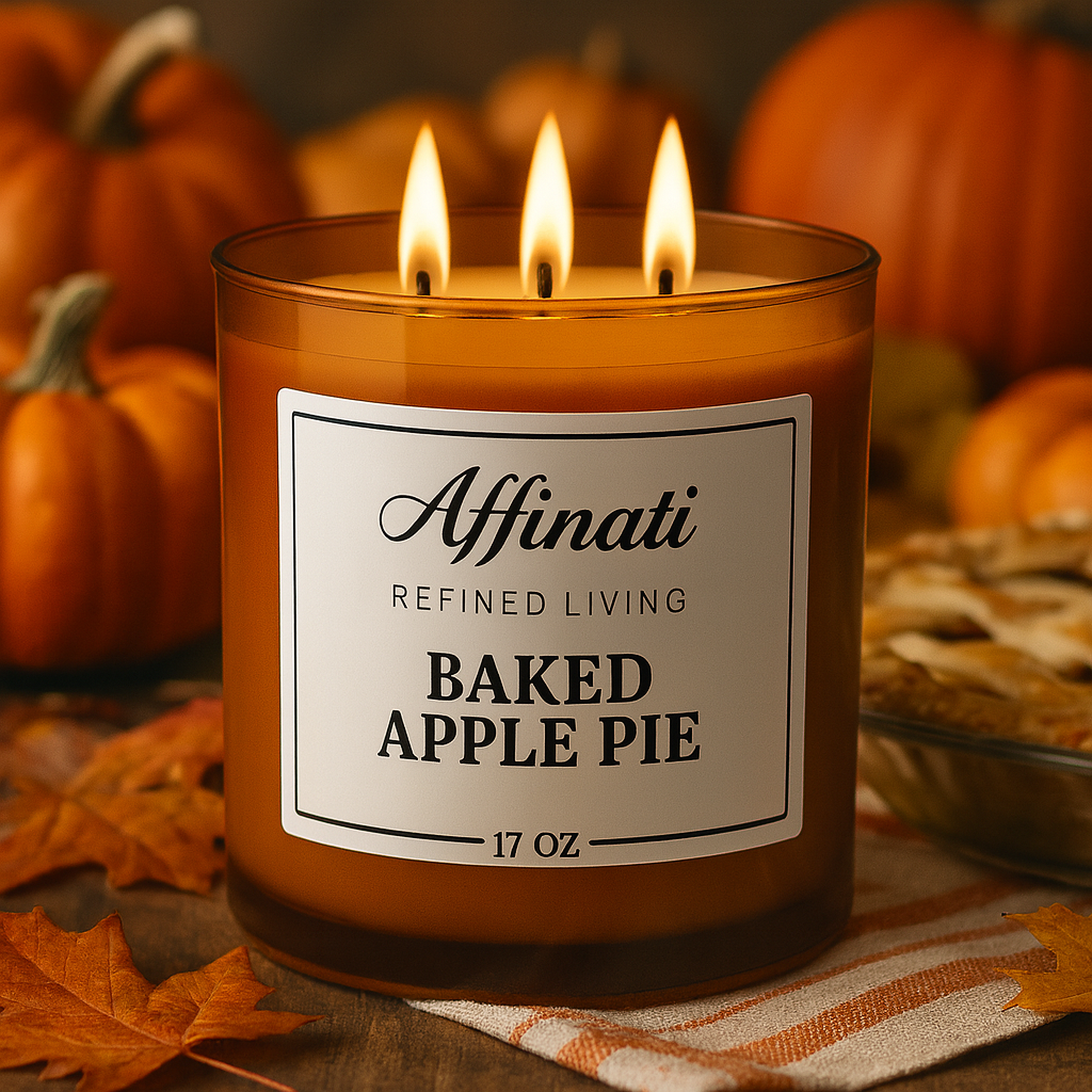 3-Wick Baked Apple Pie Candle - Affinati