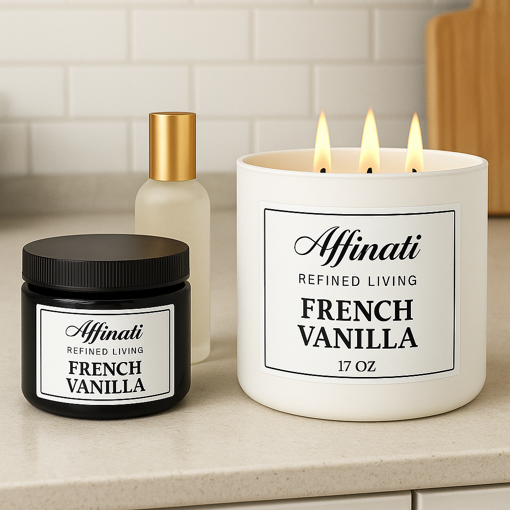 Affinati French Vanilla Collection | Candle, Spray & Lotion - Affinati
