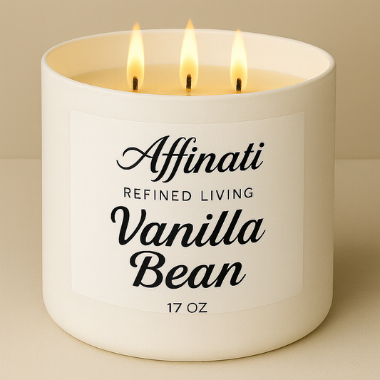 3-Wick Vanilla Bean Candle - Affinati