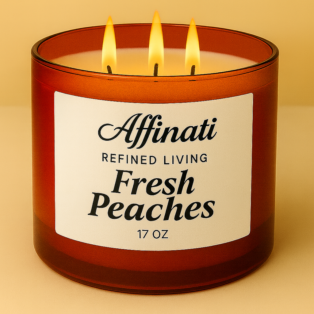 3-Wick Fresh Peaches Candle