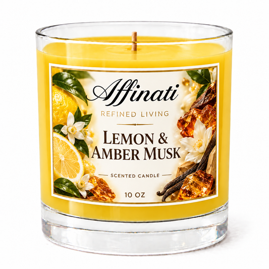 Vela Original de Limão e Almíscar Âmbar