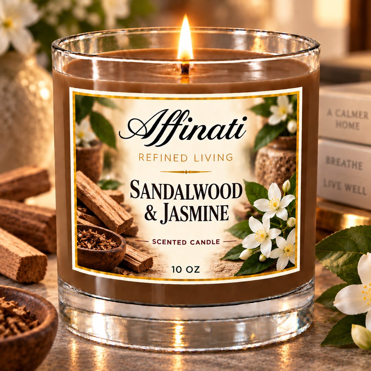 Bougie Originale Bois de Santal & Jasmin