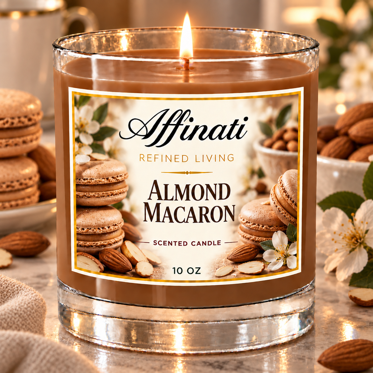 Candela Originale Macaron alle Mandorle
