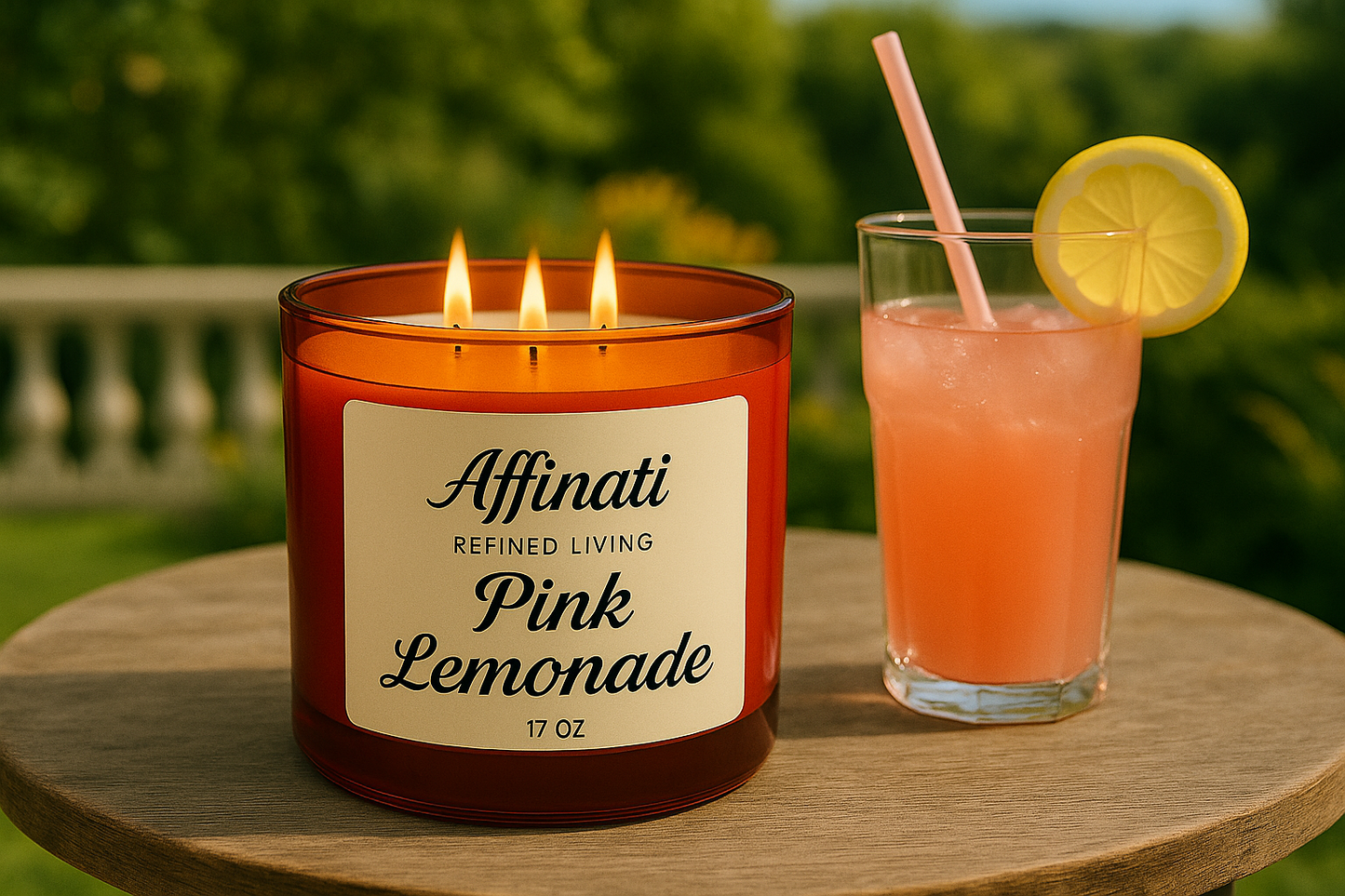 3-Wick Pink Lemonade Candle