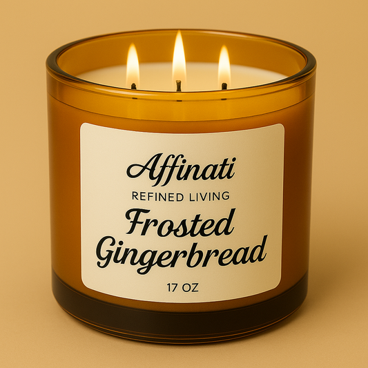 3-Wick Frosted Gingerbread Candle