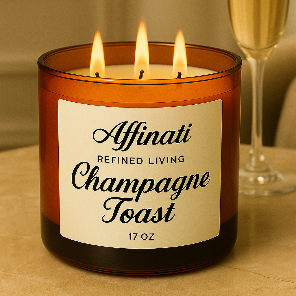 3-Wick Champagne Toast Candle - Affinati