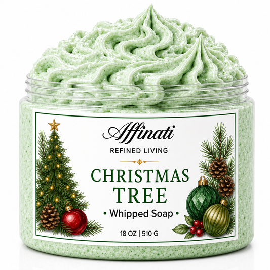 Savon fouetté arbre de Noël