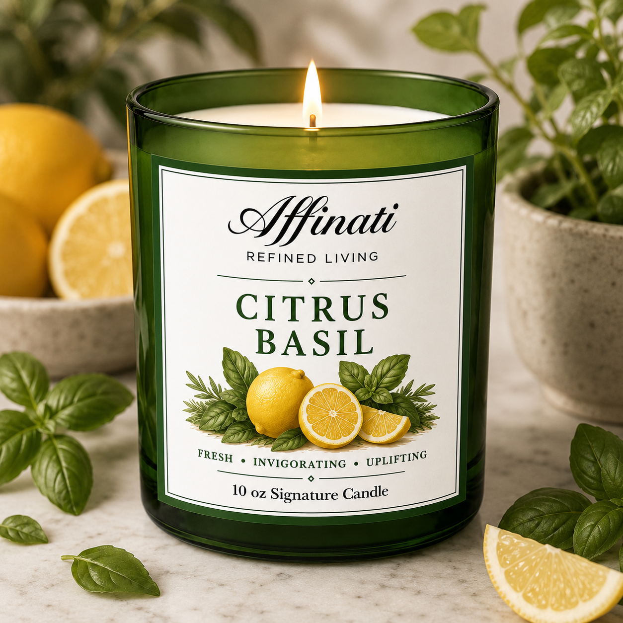 Citrus Basil Signature Candle