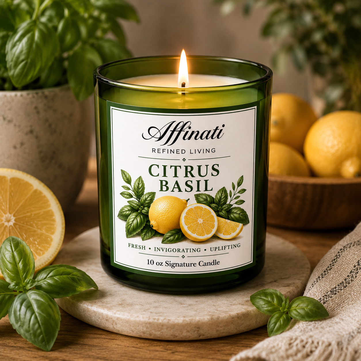 Citrus Basil Signature Candle
