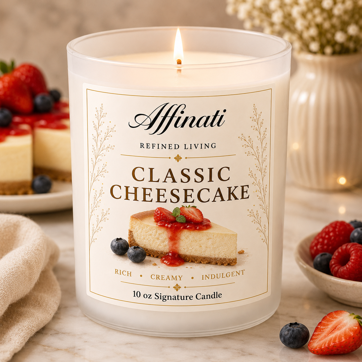 Svíčka klasický cheesecake Signature