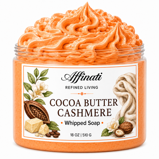 Savon fouetté au beurre de cacao et cachemire