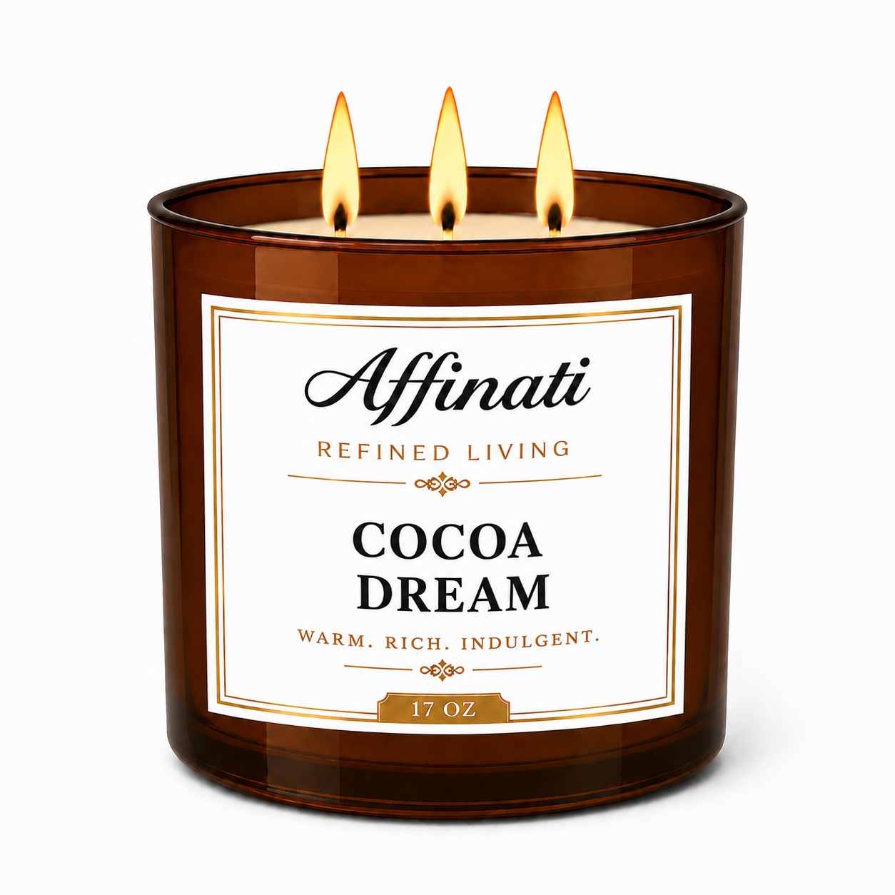 Candela a 3 stoppini Sogno di Cacao